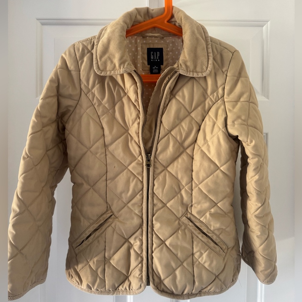 GAP Girls Beige Quilted Jacket